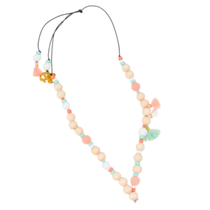 Kinderketting Bubblegum perzik hout meisje