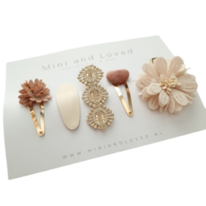 Cadeauset fancy Lara middel goud beige roze