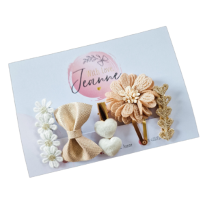 Cadeauset goud groot beige goud ecru