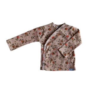 Overslag shirtje Finn rib beige appel baby neutraal