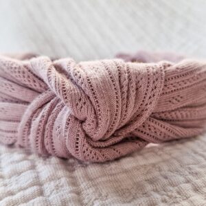Diadeem knot pointelle oud roze dames meisje