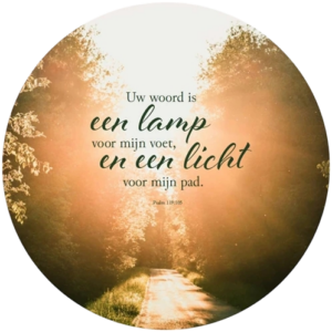 Christelijke muurcirkel 40 cm - Uw woord is een lamp voor mijn voet psalm 119