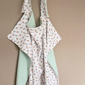 Borstvoedingsdoek citroen oranje perzik mintgroen baby unisex